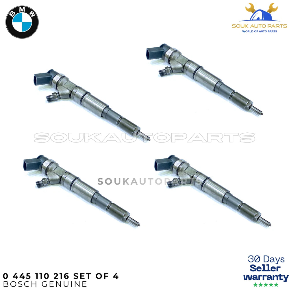 0 445 110 216 Genuine Bosch Diesel Injector Set of 4 BMW 320d 330d 520d 530d X5