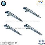 0 445 110 216 Genuine Bosch Diesel Injector Set of 4 BMW 320d 330d 520d 530d X5