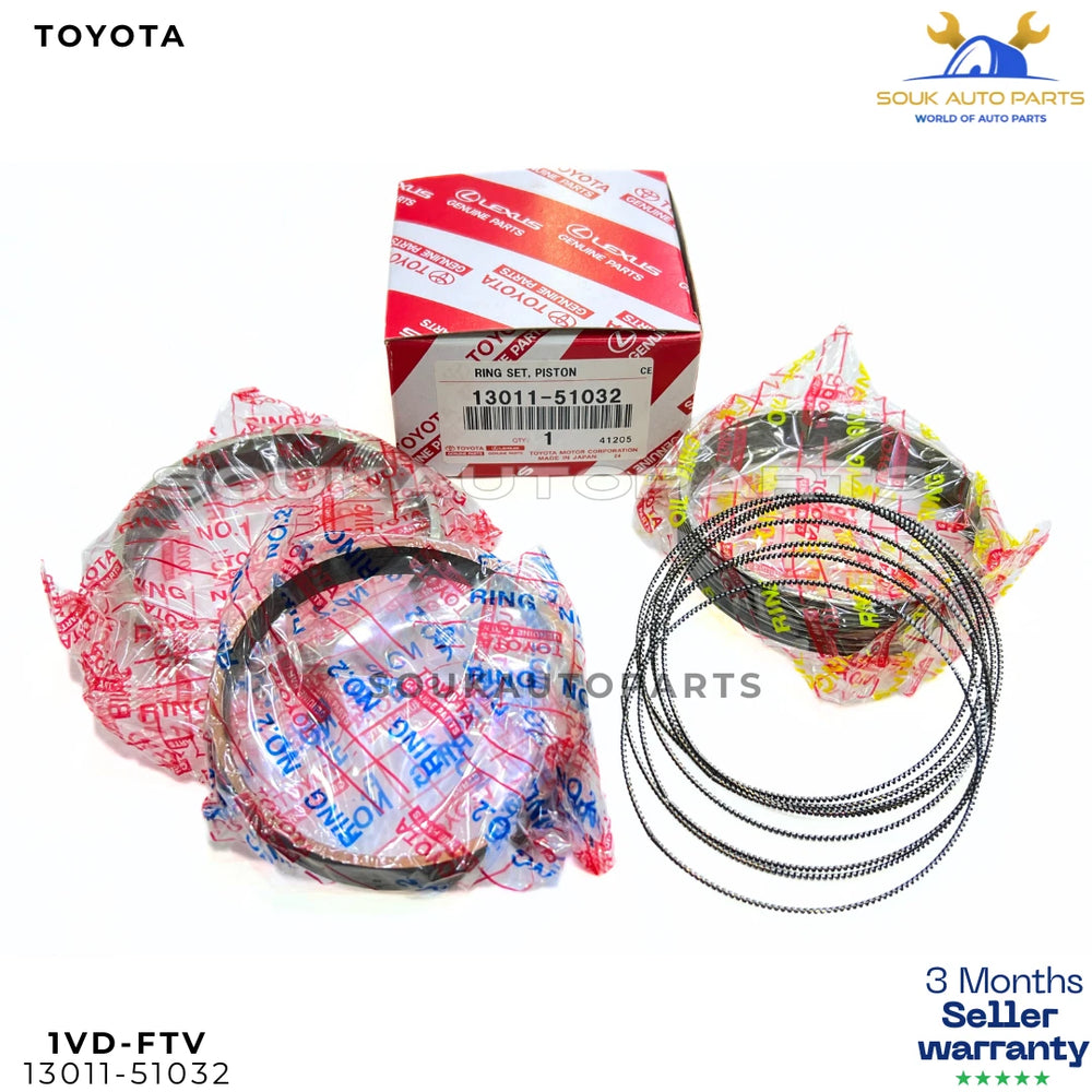 13011-51032 Genuine OEM RING SET, PISTON 1VD-FTV For LAND CRUISER LX450D 4.5Ltr