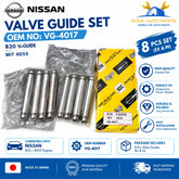 NDC Engine Valve Guide Set 8Pcs VG-4017 Mitsubishi 4D55 4D56 Pajero Montero OEM