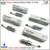 22401-ED815 Iridium SPARK PLUG SET 4Pcs For Nissan March Micra Tiida X-Trail