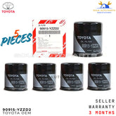90915-YZZD2 Genuine Toyota OIL FILTER x 5 PC For Lexus IS300 GS300 SC300