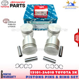 13011-22011 PISTONS PINS & RING SET FOR TOYOTA 3K COROLLA LITE ACE PUBLICA 1.2L
