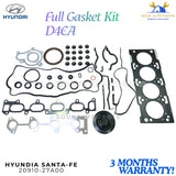20910-27A00 FULL GASKET KIT D4EA For Hyundai SANTAFE TUCSON ELANTRA 2.0Ltr