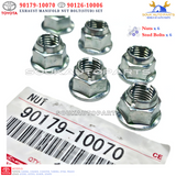 90179-10070 90126-10006 Genuine Toyota EXHAUST MANIFOLD NUT BOLT (STUD) 12Pcs SET