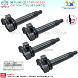 90919-02259 Genuine Toyota IGNITION COIL SET OF 4 Pcs 9091902259 OEM For LAND CRUISER CROWN MAJESTA