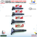 Genuine Denso IGNITION COIL & SPARK PLUG SET OF 4 PCS For Toyota 4RUNNER