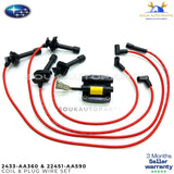 OEM Ignition Coil & Spark Plug Wires for JDM Subaru Impreza WRX STi EJ20K Turbo