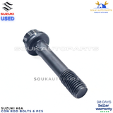 6 x Connecting Rod BOLTS K6A Genuine Suzuki Alto Wagon R Cappuccino Every 0.66L USED