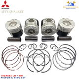 1110A593 STD Piston & Ring Set 4D56U Mitsubishi L200 Triton 2.5 DI-D 16V 91.1mm