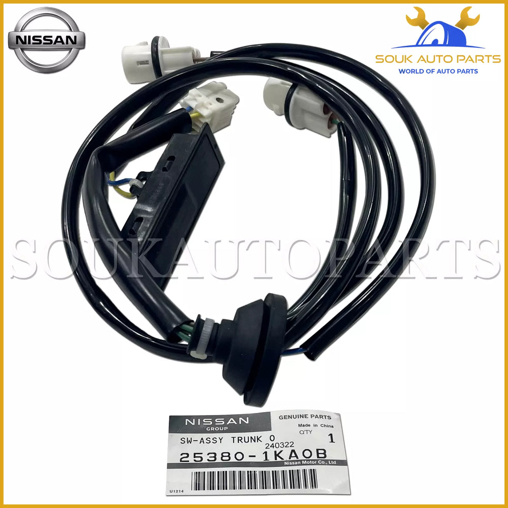25380-1KA0B Genuine Nissan SWITCH ASSY-TRUNK OPENER 25380-1KA0B OEM
