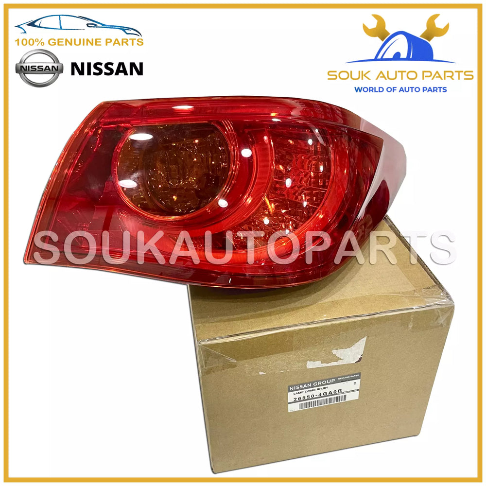 26550-4GA0B Genuine Nissan LAMP COMB REAR, RH 265504GA0B OEM Infiniti Q50 Q50L