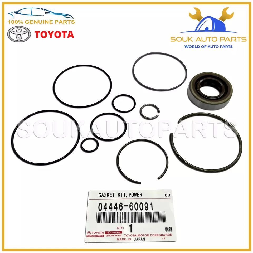 04446-60091 Genuine Toyota GASKET KIT, POWER STEERING PUMP 0444660091 OEM