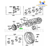 13521-74040 TOYOTA GENUINE CRANKSHAFT TIMING PULLEY 1352174040 OEM