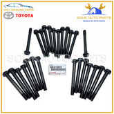 90910-02070 Genuine Toyota HEAD BOLT SET 2H 12H-T (26 Pc) 9091002070 LC VAN