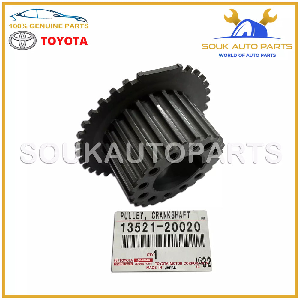 13521-20020 Genuine Toyota PULLEY, CRANKSHAFT TIMING 1/2/3MZFE 1352120020 OEM