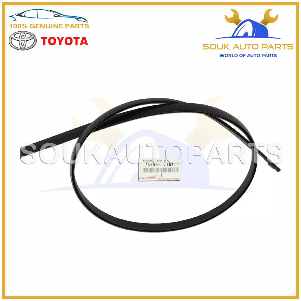 75555-12161/60 Genuine Toyota MOULDING, ROOF DRIP SIDE FINISH, CENTER RH OEM