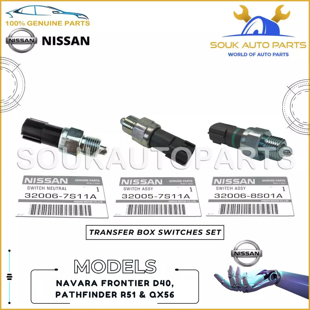 32005-7S11A 32006-7S11A 32006-8S01A NISSAN GENUINE TRANSFER BOX SWITCHES SET