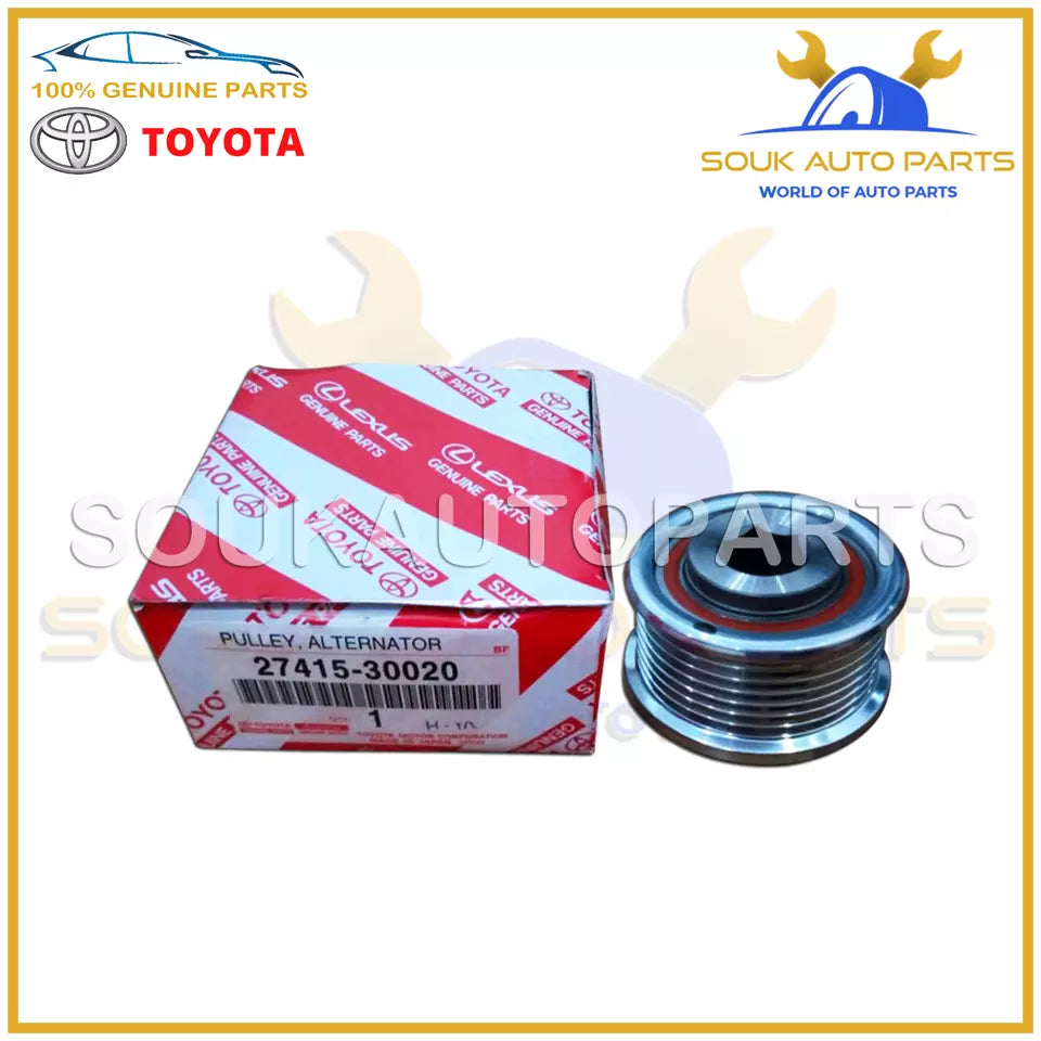 27415-30020 Genuine Toyota ALTERNATOR PULLEY WITH CLUTCH 2741530020 OEM