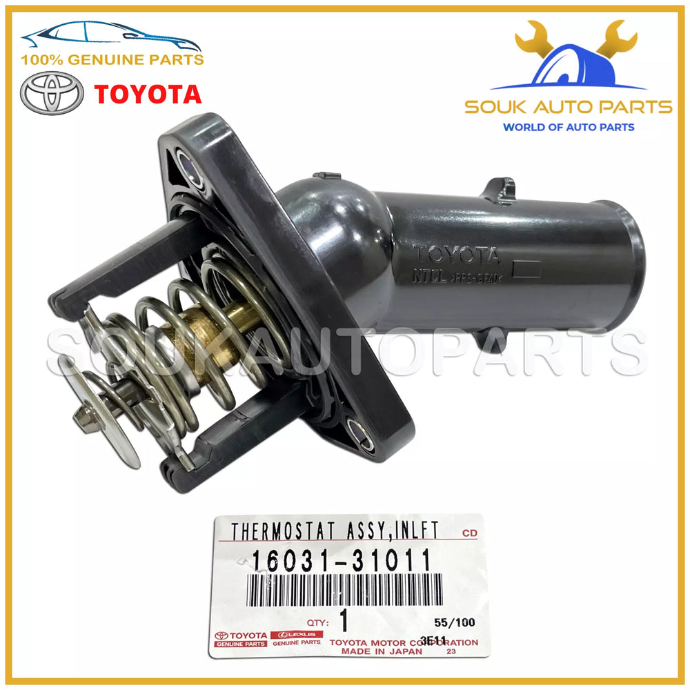 16031-31011 Genuine Toyota WATER INLET SUB-ASSY, w/THERMOSTAT 1603131011 OEM