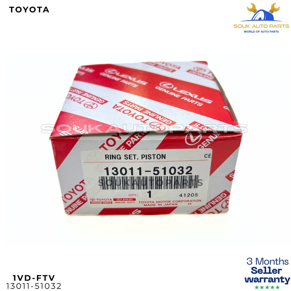13011-51032 Genuine OEM RING SET, PISTON 1VD-FTV For LAND CRUISER LX450D 4.5Ltr