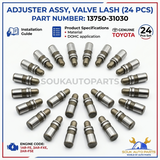 13750-31030 x 24 Genuine Toyota ADJUSTER ASSY, VALVE LASH 1AR-FE 2AR-FE/FXE/FSE