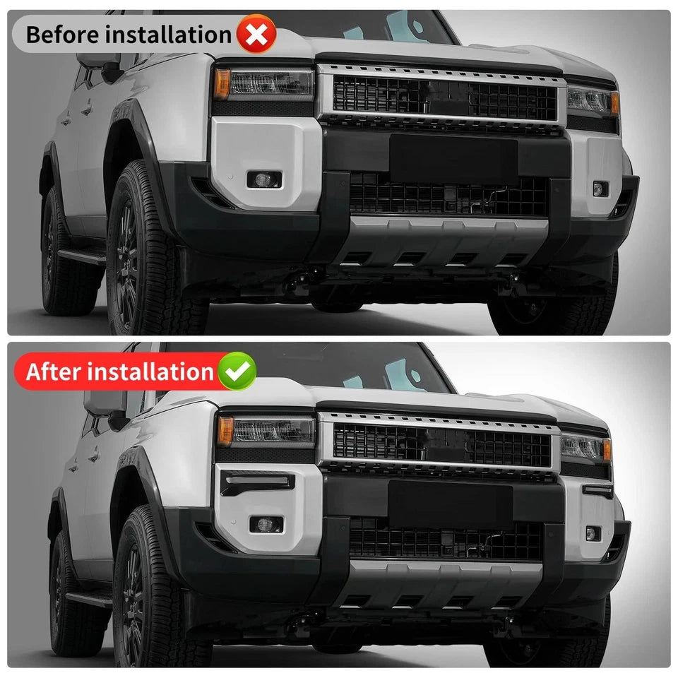 For 2024-2025 Toyota Land Cruiser 250 Front FOG LIGHT TRIM STRIP COVERS 2PCS