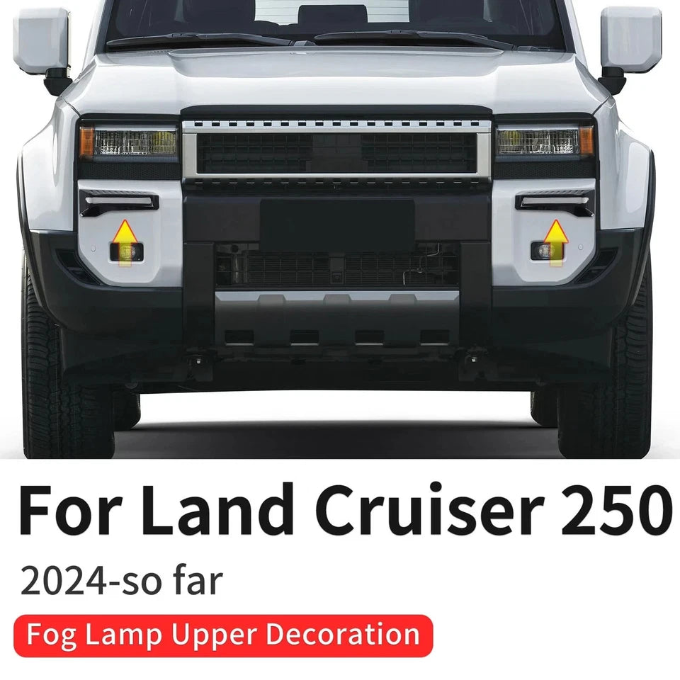 For 2024-2025 Toyota Land Cruiser 250 Front FOG LIGHT TRIM STRIP COVERS 2PCS
