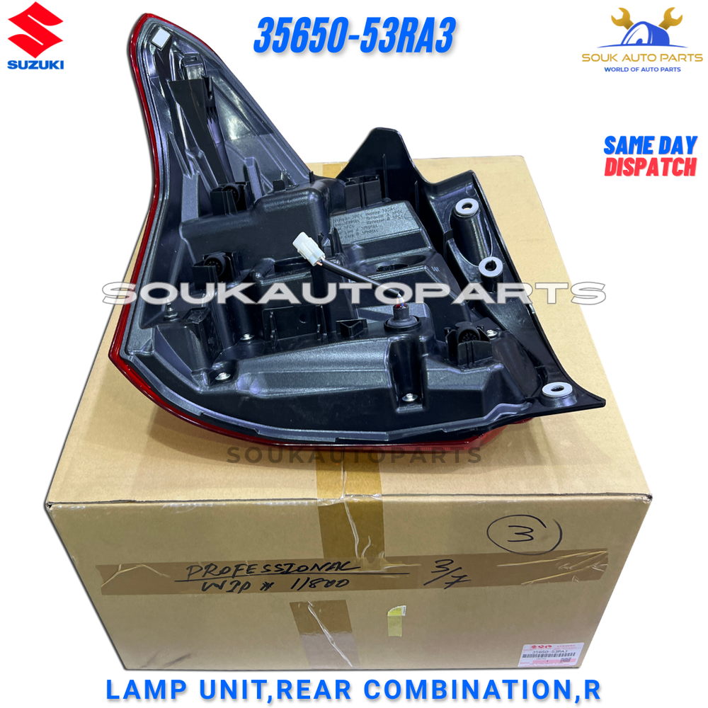 35650-53RA3 Genuine Suzuki LAMP UNIT, REAR COMBINATION, RH 3565053RA3 OEM SWIFT