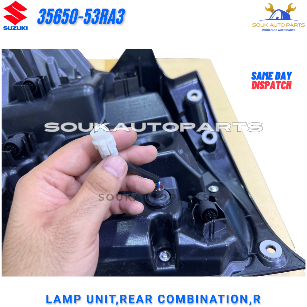 35650-53RA3 Genuine Suzuki LAMP UNIT, REAR COMBINATION, RH 3565053RA3 OEM SWIFT