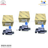3x Genuine Toyota Lexus 1JZ 2JZ GE GTE VVT-i Ignition Coil Set 90919-02216 Supra
