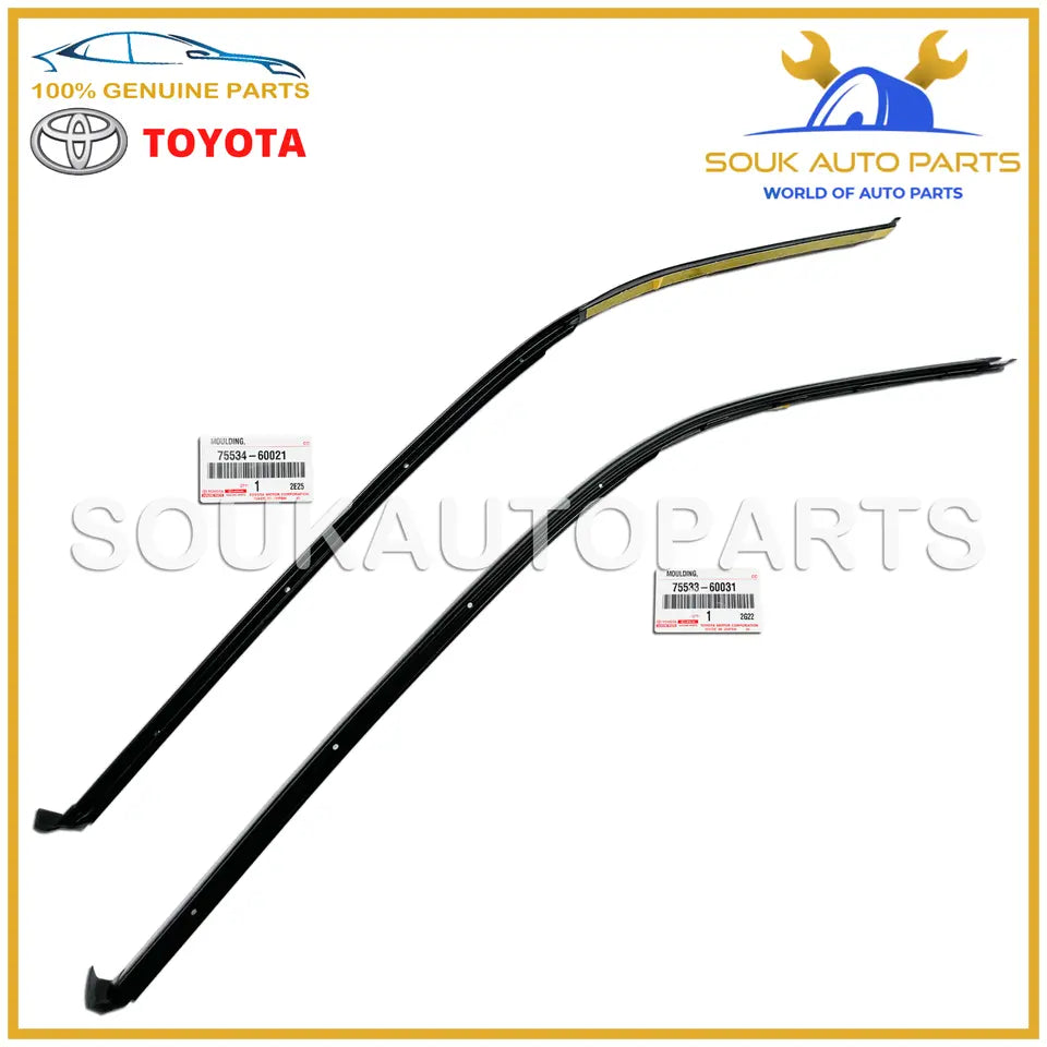 75533-60031 75534-60021 Genuine Toyota MOULDING SET, WINDSHIELD, OUTSIDE RH &amp; LH