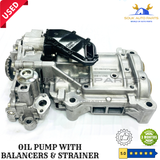 SH01117K0 OIL PUMP WITH BALANCER AXLES &amp; STRAINER MAZDA SH01 SHY1 For MAZDA