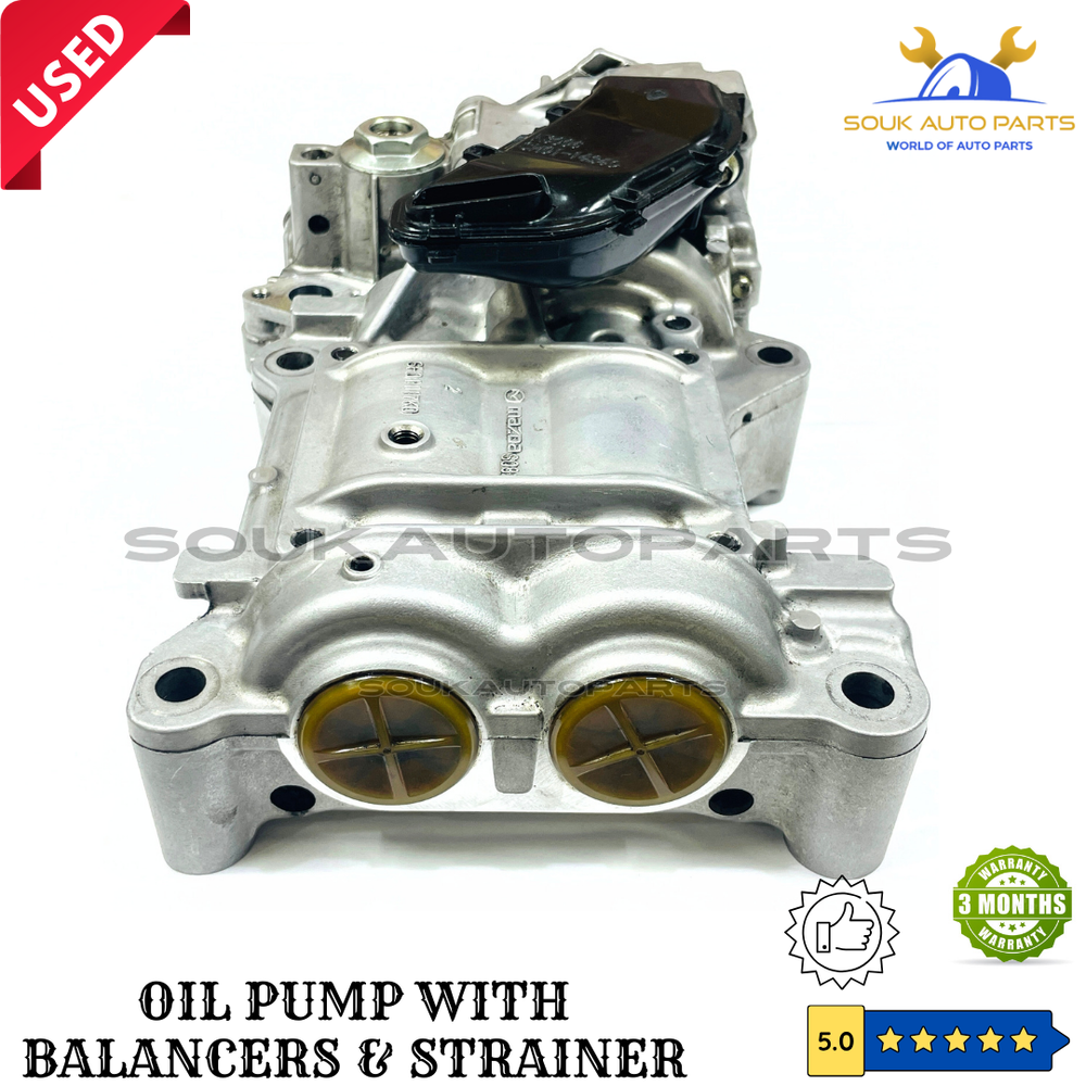 SH01117K0 OIL PUMP WITH BALANCER AXLES &amp; STRAINER MAZDA SH01 SHY1 For MAZDA