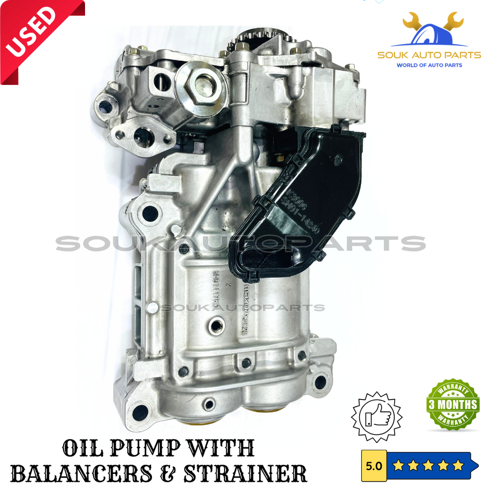 SH01117K0 OIL PUMP WITH BALANCER AXLES &amp; STRAINER MAZDA SH01 SHY1 For MAZDA