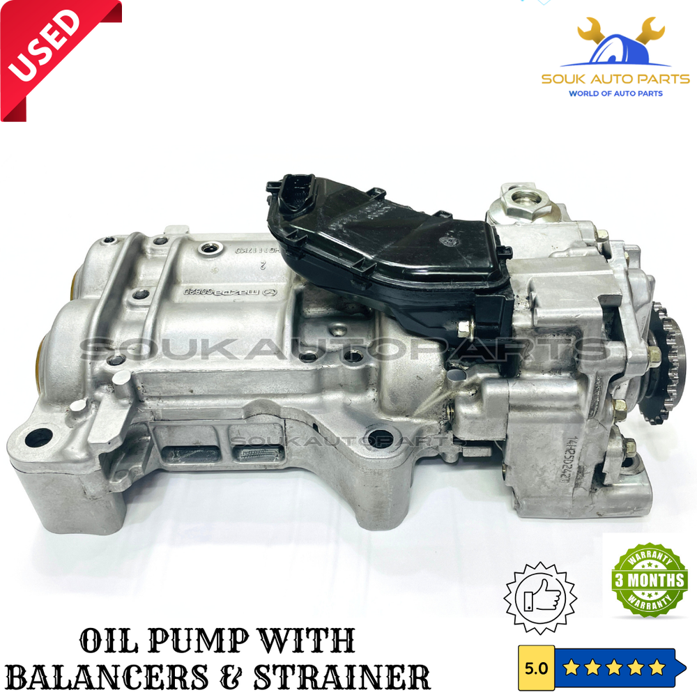 SH01117K0 OIL PUMP WITH BALANCER AXLES &amp; STRAINER MAZDA SH01 SHY1 For MAZDA