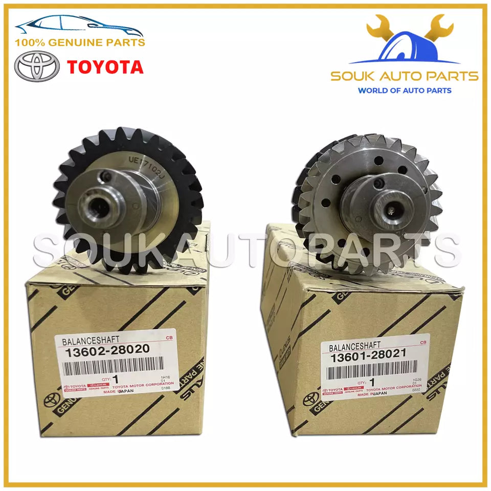 13601-28021 13602-28020 Genuine Toyota BALANCE SHAFT SET 2AZ-FE NO.1 &amp; NO.2 2.4L