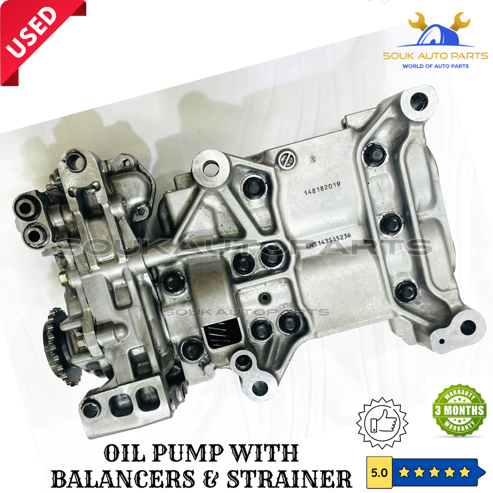 SH01117K0 OIL PUMP WITH BALANCER AXLES &amp; STRAINER MAZDA SH01 SHY1 For MAZDA