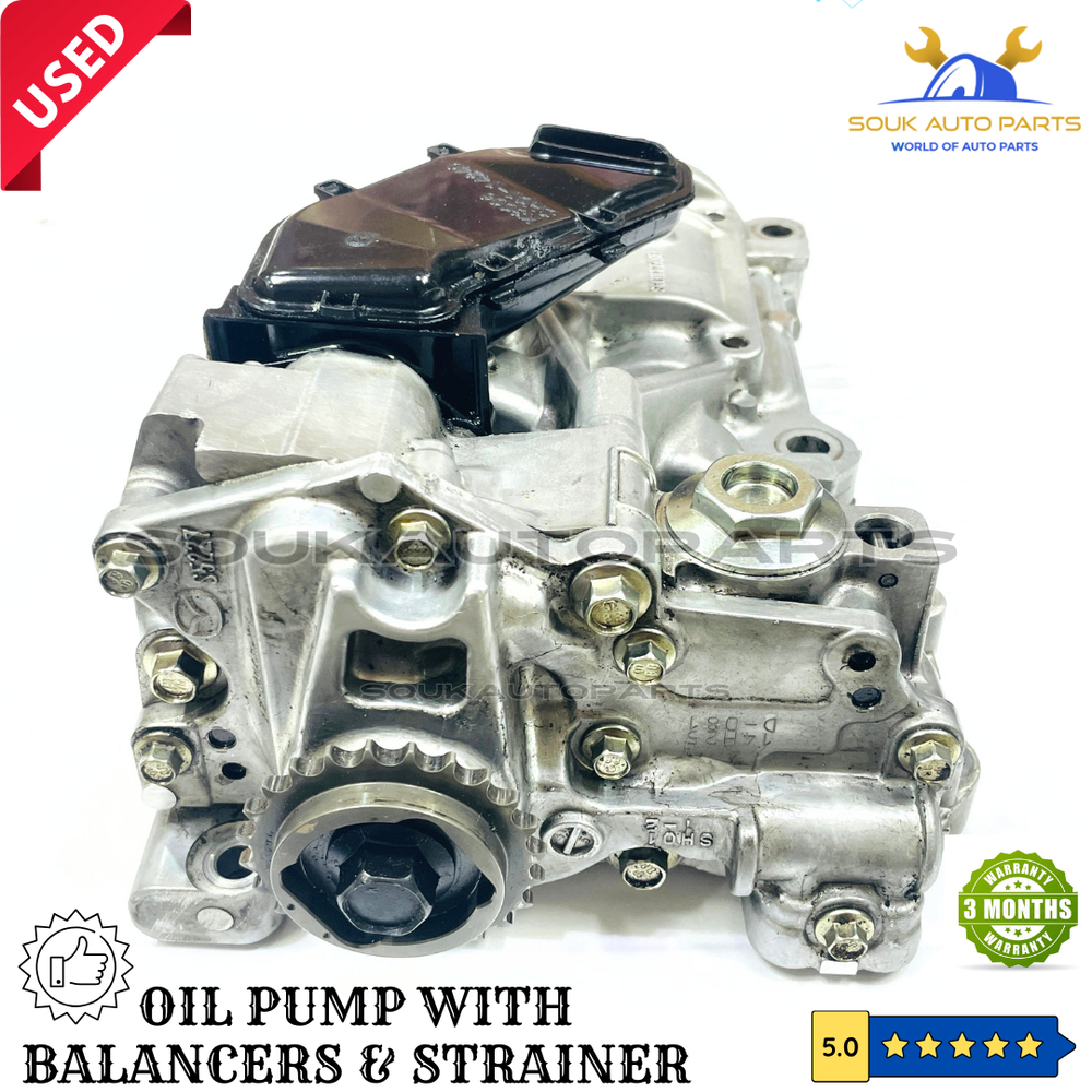 SH01117K0 OIL PUMP WITH BALANCER AXLES &amp; STRAINER MAZDA SH01 SHY1 For MAZDA