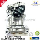 SH01117K0 OIL PUMP WITH BALANCER AXLES &amp; STRAINER MAZDA SH01 SHY1 For MAZDA