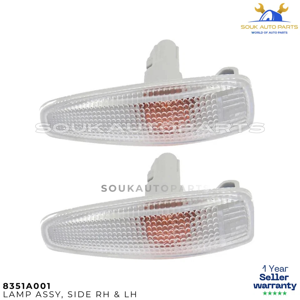 8351A001 2x Turn Signal Side Fender Marker Light For Mitsubishi Lancer Outlander