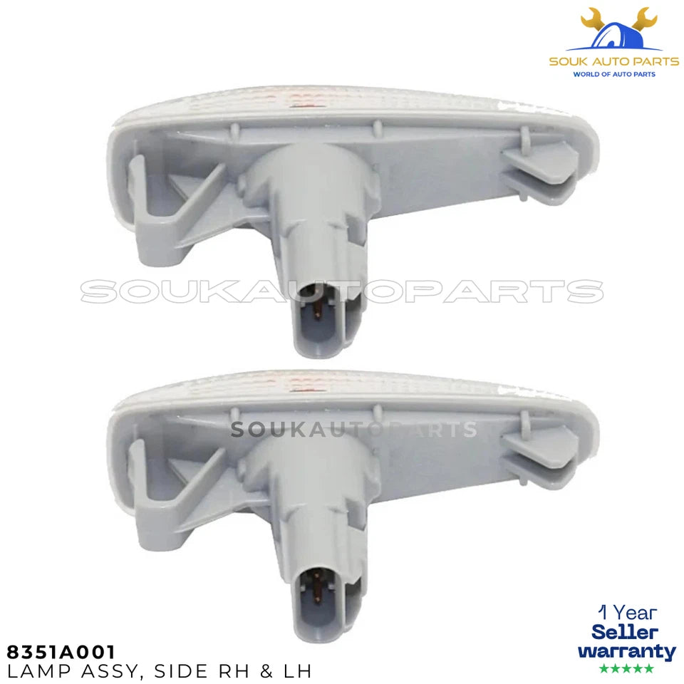 8351A001 2x Turn Signal Side Fender Marker Light For Mitsubishi Lancer Outlander