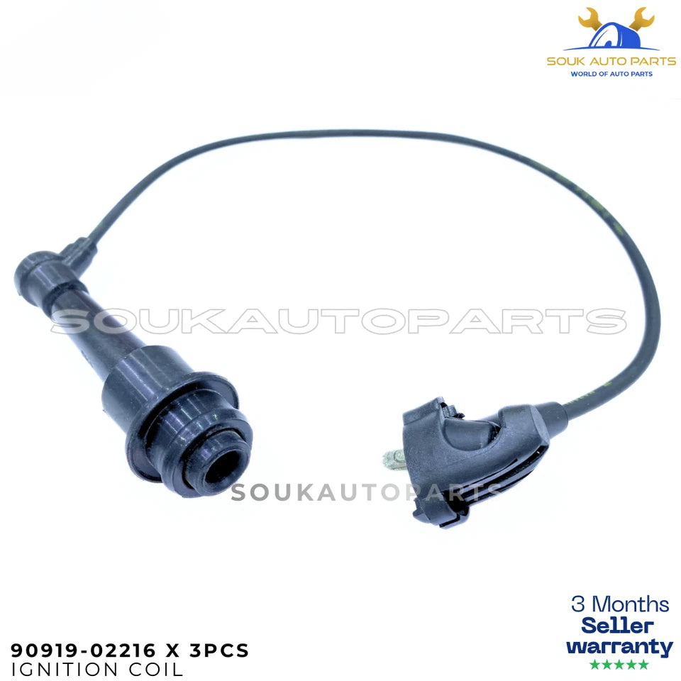 90919-02216 3xGenuine Toyota Lexus 1JZ 2JZ GE GTE VVTi Ignition Coil Set W/Wires
