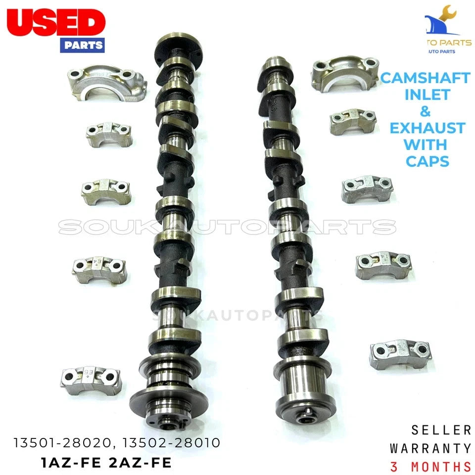 CAMSHAFTS INLET & EXHAUST W/CAPS For TOYOTA 1AZFE 2AZFE CAMRY RAV-4 2.0 & 2.4L