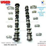 CAMSHAFTS INLET & EXHAUST W/CAPS For TOYOTA 1AZFE 2AZFE CAMRY RAV-4 2.0 & 2.4L