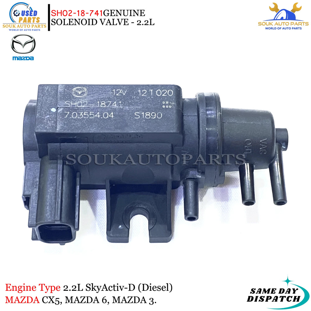 Genuine Mazda SH02-18-741 Solenoid Valve - 2.2L SkyActiv Diesel CX-5/6/3 2012-21
