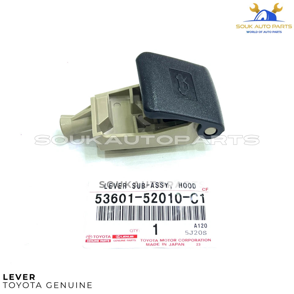 Genuine Toyota Lexus Hood Release Handle Lever 53601-52010-C1 OEM BLACK