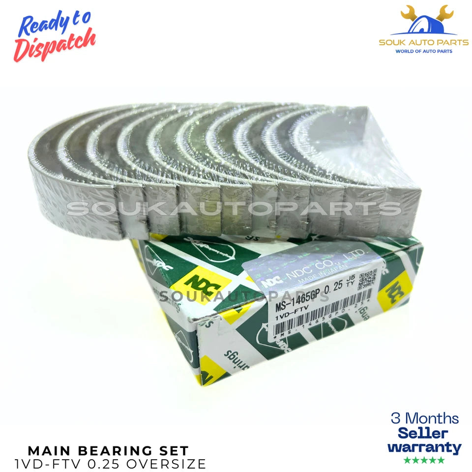 MAIN & CON ROD BEARING SET 1VD-FTV 0.25 For Toyota LAND CRUISER 4.5Ltr 2007-2015