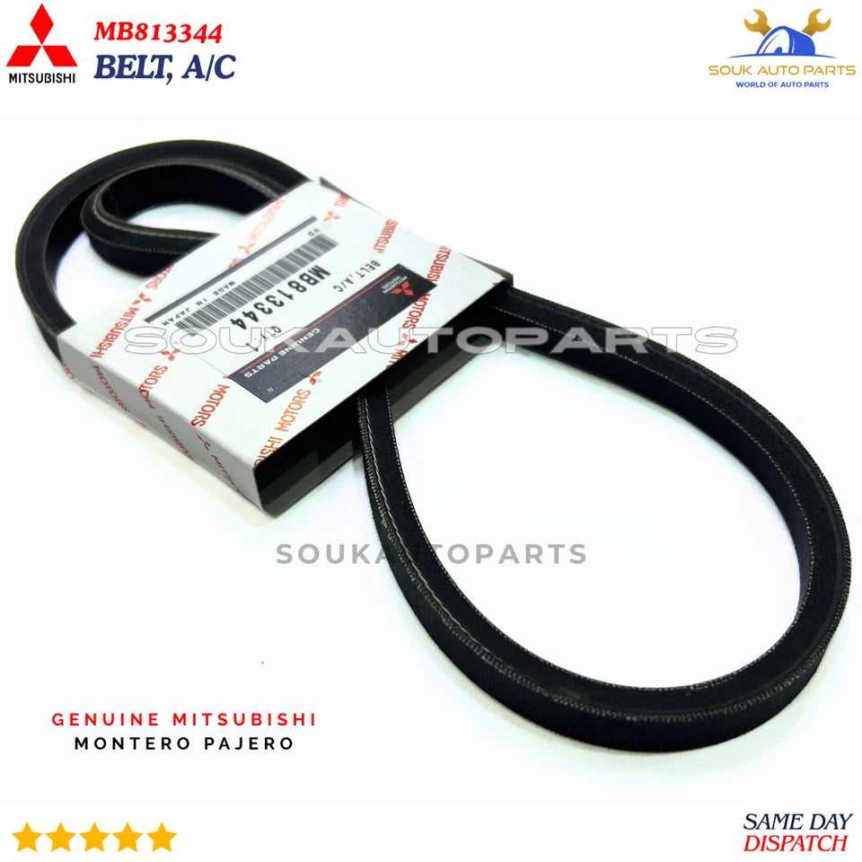 MB813344 Genuine Mitsubishi BELT, A/C For MONTERO PAJERO 4D56 6G72 6G74
