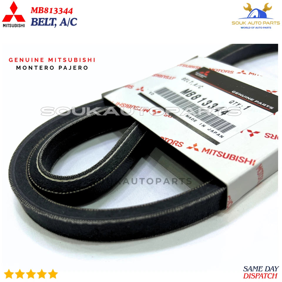 MB813344 Genuine Mitsubishi BELT, A/C For MONTERO PAJERO 4D56 6G72 6G74